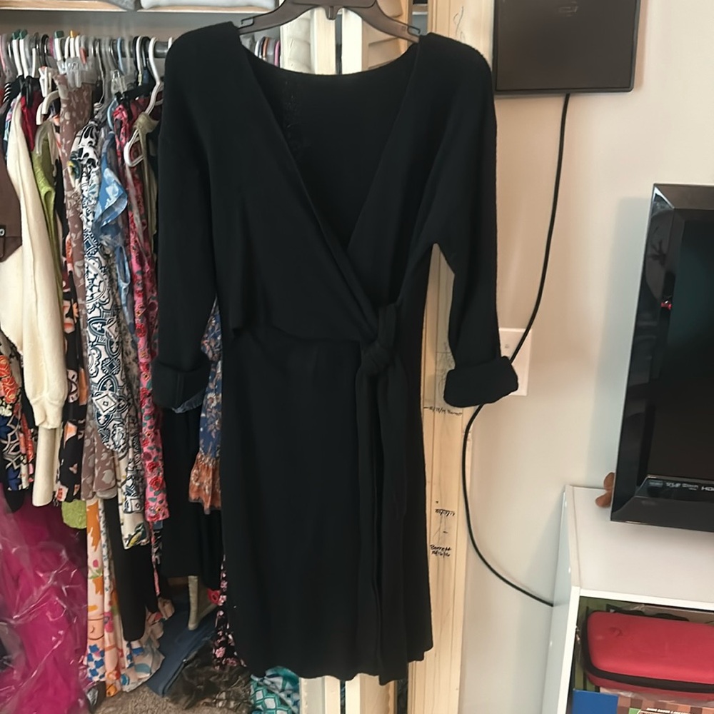 Wrap style sweater dress Sz M